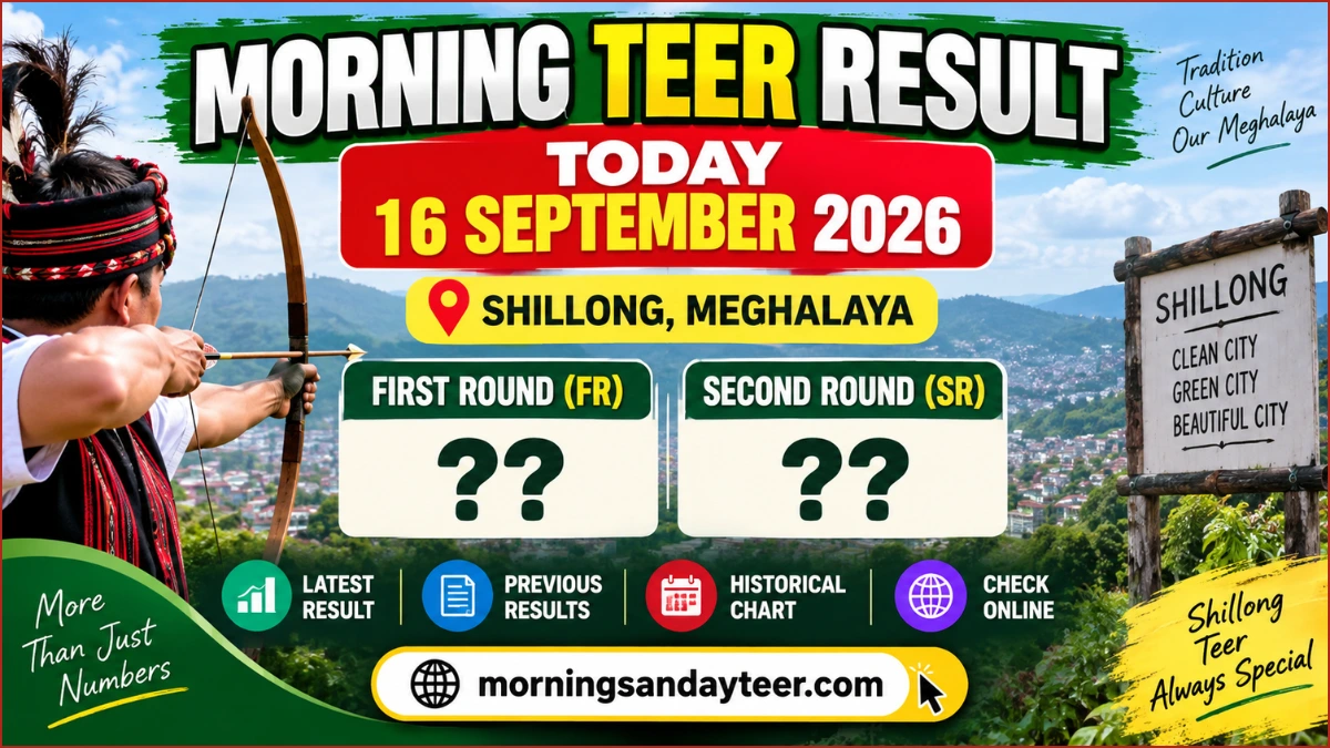 Morning Teer Result Today 16 September 2026 – Shillong FR SR Update